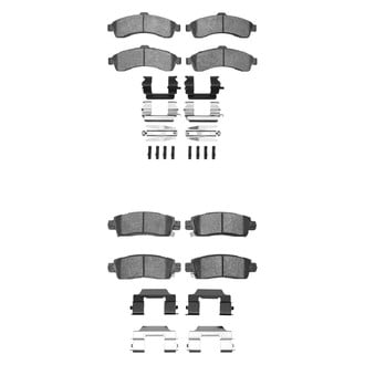 R1 Concepts® - Super Heavy Duty Semi-Metallic Front and Rear Brake Pad Set