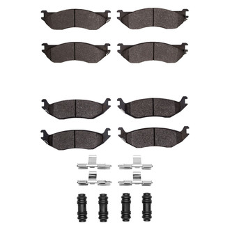 R1 Concepts® - Super Heavy Duty Semi-Metallic Front and Rear Brake Pad Set