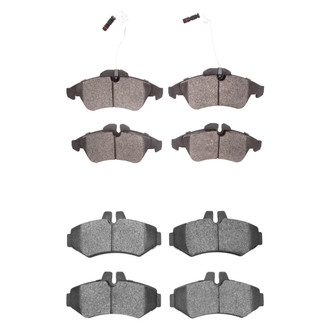 R1 Concepts® - Super Heavy Duty Semi-Metallic Front and Rear Brake Pad Set
