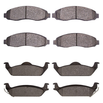R1 Concepts® - Super Heavy Duty Semi-Metallic Front and Rear Brake Pad Set