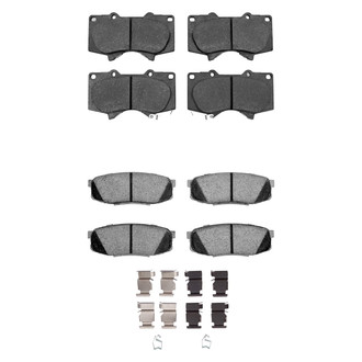 R1 Concepts® - Super Heavy Duty Semi-Metallic Front and Rear Brake Pad Set
