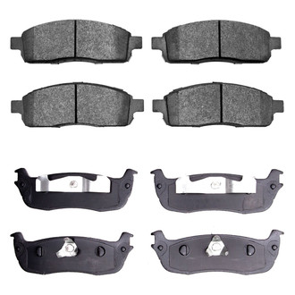 R1 Concepts® - Super Heavy Duty Semi-Metallic Front and Rear Brake Pad Set