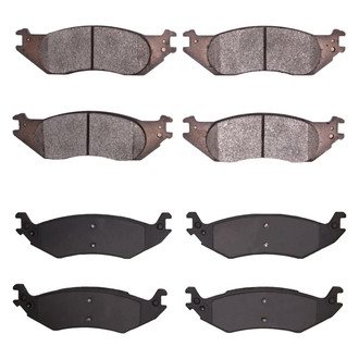R1 Concepts® - Super Heavy Duty Semi-Metallic Front and Rear Brake Pad Set