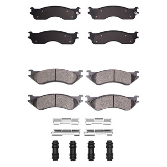 R1 Concepts® - Super Heavy Duty Semi-Metallic Front and Rear Brake Pad Set