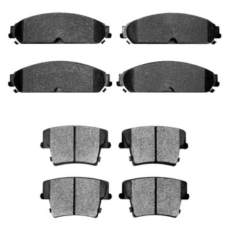 R1 Concepts® - Super Heavy Duty Semi-Metallic Front and Rear Brake Pad Set