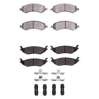 R1 Concepts® - Super Heavy Duty Semi-Metallic Front and Rear Brake Pad Set