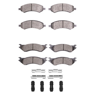 R1 Concepts® - Super Heavy Duty Semi-Metallic Front and Rear Brake Pad Set
