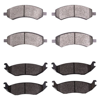 R1 Concepts® - Super Heavy Duty Semi-Metallic Front and Rear Brake Pad Set