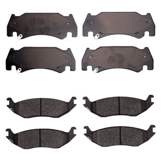 R1 Concepts® - Super Heavy Duty Semi-Metallic Front and Rear Brake Pad Set