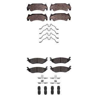 R1 Concepts® - Super Heavy Duty Semi-Metallic Front and Rear Brake Pad Set