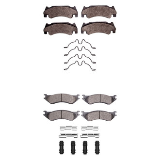 R1 Concepts® - Super Heavy Duty Semi-Metallic Front and Rear Brake Pad Set