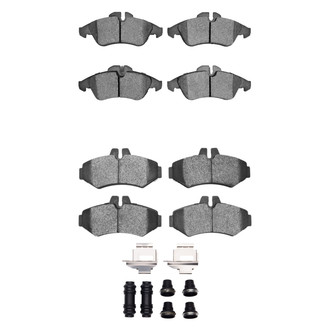 R1 Concepts® - Super Heavy Duty Semi-Metallic Front and Rear Brake Pad Set