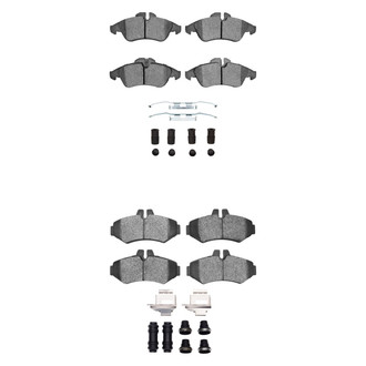 R1 Concepts® - Super Heavy Duty Semi-Metallic Front and Rear Brake Pad Set