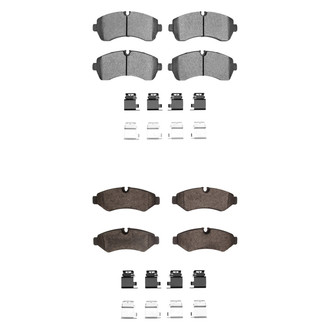 R1 Concepts® - Super Heavy Duty Semi-Metallic Front and Rear Brake Pad Set