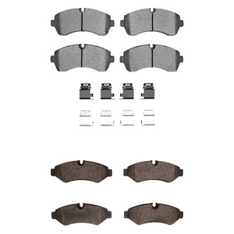 R1 Concepts® - Super Heavy Duty Semi-Metallic Front and Rear Brake Pad Set