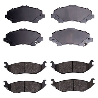 R1 Concepts® - Super Heavy Duty Semi-Metallic Front and Rear Brake Pad Set