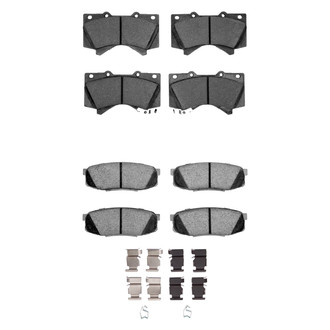 R1 Concepts® - Super Heavy Duty Semi-Metallic Front and Rear Brake Pad Set