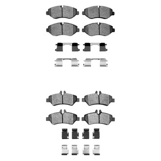 R1 Concepts® - Super Heavy Duty Semi-Metallic Front and Rear Brake Pad Set
