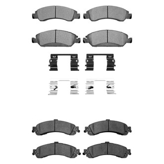 R1 Concepts® - Super Heavy Duty Semi-Metallic Front and Rear Brake Pad Set