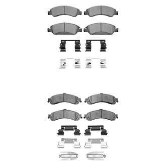 R1 Concepts® - Super Heavy Duty Semi-Metallic Front and Rear Brake Pad Set