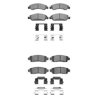 R1 Concepts® - Super Heavy Duty Semi-Metallic Front and Rear Brake Pad Set