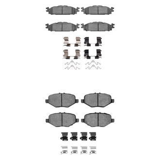 R1 Concepts® - Super Heavy Duty Semi-Metallic Front and Rear Brake Pad Set