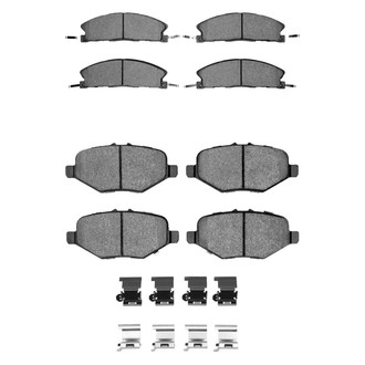 R1 Concepts® - Super Heavy Duty Semi-Metallic Front and Rear Brake Pad Set