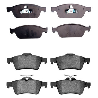 R1 Concepts® - Super Heavy Duty Semi-Metallic Front and Rear Brake Pad Set