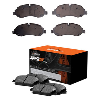 R1 Concepts® - Super Heavy Duty Semi-Metallic Front and Rear Brake Pad Set