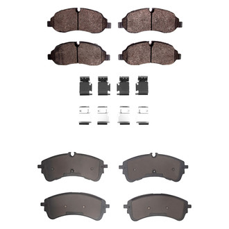 R1 Concepts® - Super Heavy Duty Semi-Metallic Front and Rear Brake Pad Set
