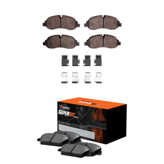 R1 Concepts® - Super Heavy Duty Semi-Metallic Front and Rear Brake Pad Set