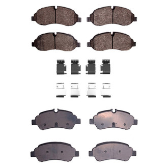 R1 Concepts® - Super Heavy Duty Semi-Metallic Front and Rear Brake Pad Set