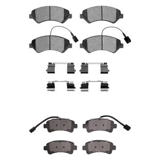 R1 Concepts® - Super Heavy Duty Semi-Metallic Front and Rear Brake Pad Set