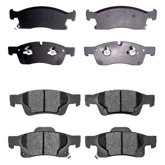 R1 Concepts® - Super Heavy Duty Semi-Metallic Front and Rear Brake Pad Set