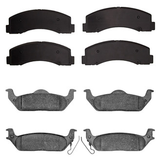 R1 Concepts® - Super Heavy Duty Semi-Metallic Front and Rear Brake Pad Set