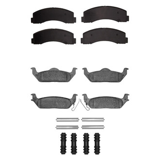 R1 Concepts® - Super Heavy Duty Semi-Metallic Front and Rear Brake Pad Set