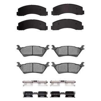 R1 Concepts® - Super Heavy Duty Semi-Metallic Front and Rear Brake Pad Set