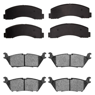 R1 Concepts® - Super Heavy Duty Semi-Metallic Front and Rear Brake Pad Set