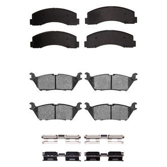 R1 Concepts® - Super Heavy Duty Semi-Metallic Front and Rear Brake Pad Set