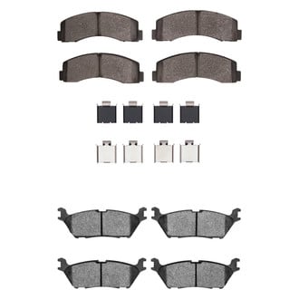 R1 Concepts® - Super Heavy Duty Semi-Metallic Front and Rear Brake Pad Set