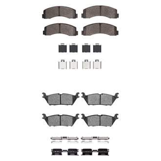 R1 Concepts® - Super Heavy Duty Semi-Metallic Front and Rear Brake Pad Set