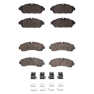 R1 Concepts® - Super Heavy Duty Semi-Metallic Front and Rear Brake Pad Set