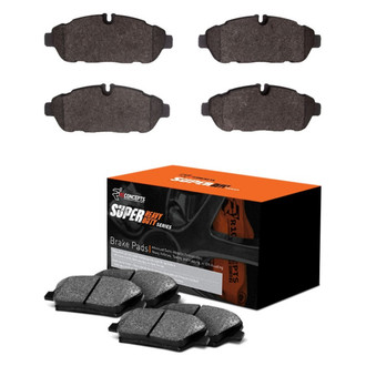 R1 Concepts® - Super Heavy Duty Semi-Metallic Front and Rear Brake Pad Set