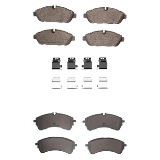 R1 Concepts® - Super Heavy Duty Semi-Metallic Front and Rear Brake Pad Set