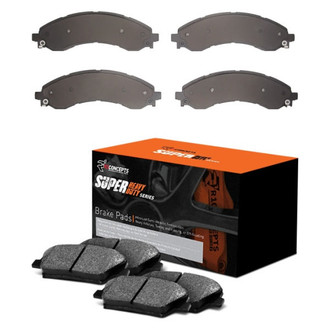 R1 Concepts® - Super Heavy Duty Semi-Metallic Front and Rear Brake Pad Set