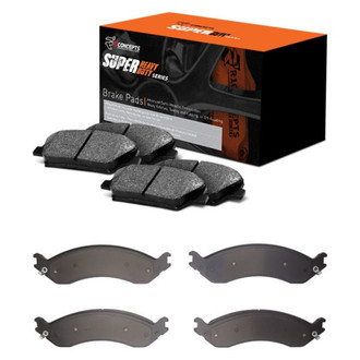 R1 Concepts® - Super Heavy Duty Semi-Metallic Front and Rear Brake Pad Set