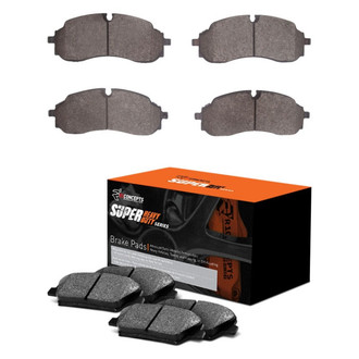 R1 Concepts® - Super Heavy Duty Semi-Metallic Front and Rear Brake Pad Set