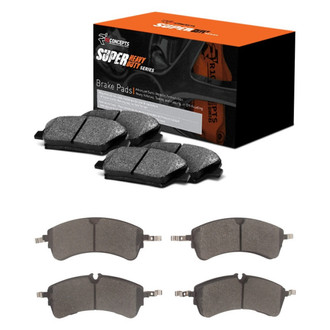 R1 Concepts® - Super Heavy Duty Semi-Metallic Front and Rear Brake Pad Set