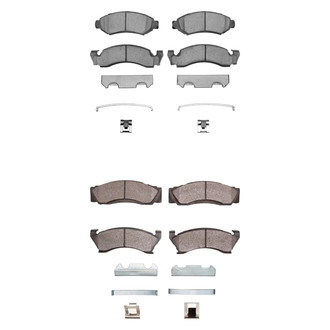 R1 Concepts® - Semi-Metallic Semi-Metallic Front and Rear Brake Pad Set