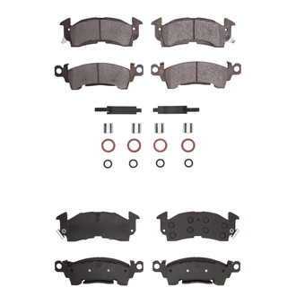 R1 Concepts® - Semi-Metallic Semi-Metallic Front and Rear Brake Pad Set